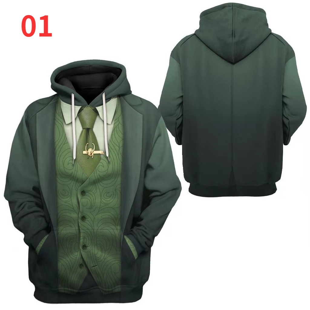 Áo Khoác Hoodie In Hình Siêu Anh Hùng Loki 3D unisex