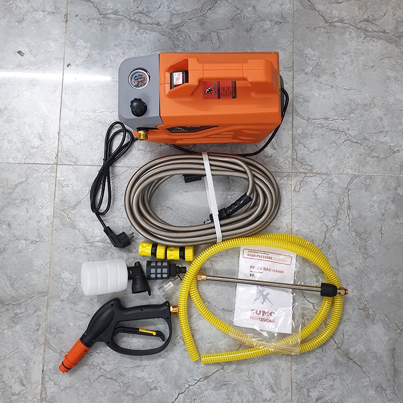 Máy rửa xe SUMO TW-3200, Công suất 3200W, Có chỉnh áp, Motor đồng, Bảo hành 12 tháng