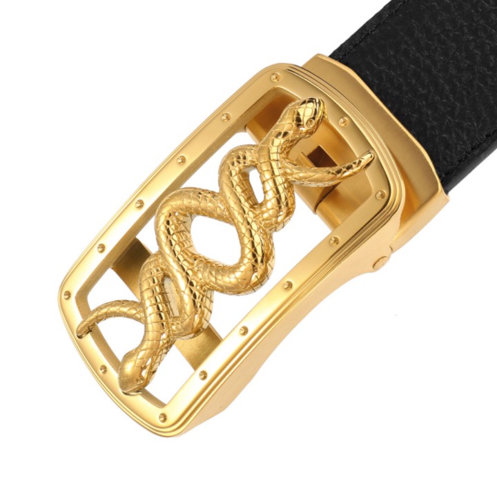 Dây Thắt Lưng Nam Da Bò Cao Cấp - Dây Nịt Nam SFDN028RB -Mặt Khóa Inox 316 Nguyên Khối & Da Bò,BH 12 Tháng