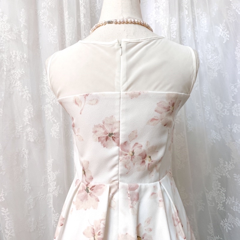 Đầm voan Nhật in hoa sakura