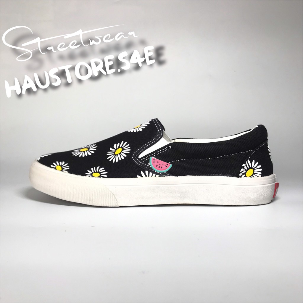 Giày V Slip On Lười Hoa Cúc full Box,tag tặng Vớ |Ảnh thật,vidieo thật - Freeship|