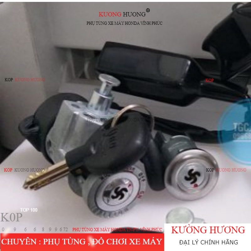 Bộ ổ khóa điện 4 cạch xe dream