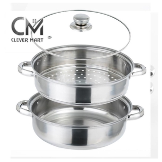 Bộ Nồi Hấp 2 Tầng phi 28 vung kính