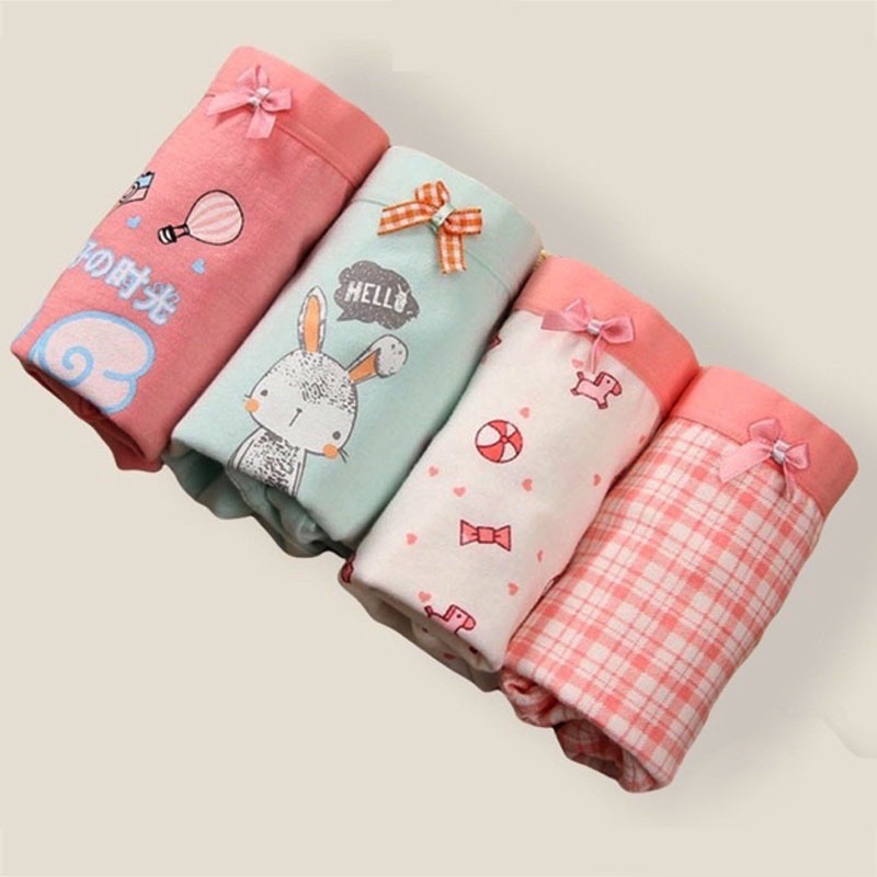 Quần Chip bé gái cotton 100% co giãn 4 chiều, kháng khuẩn, thoáng mát, họa tiết đáng yêu cho bé gái từ 3 - 10 tuổi QCB05