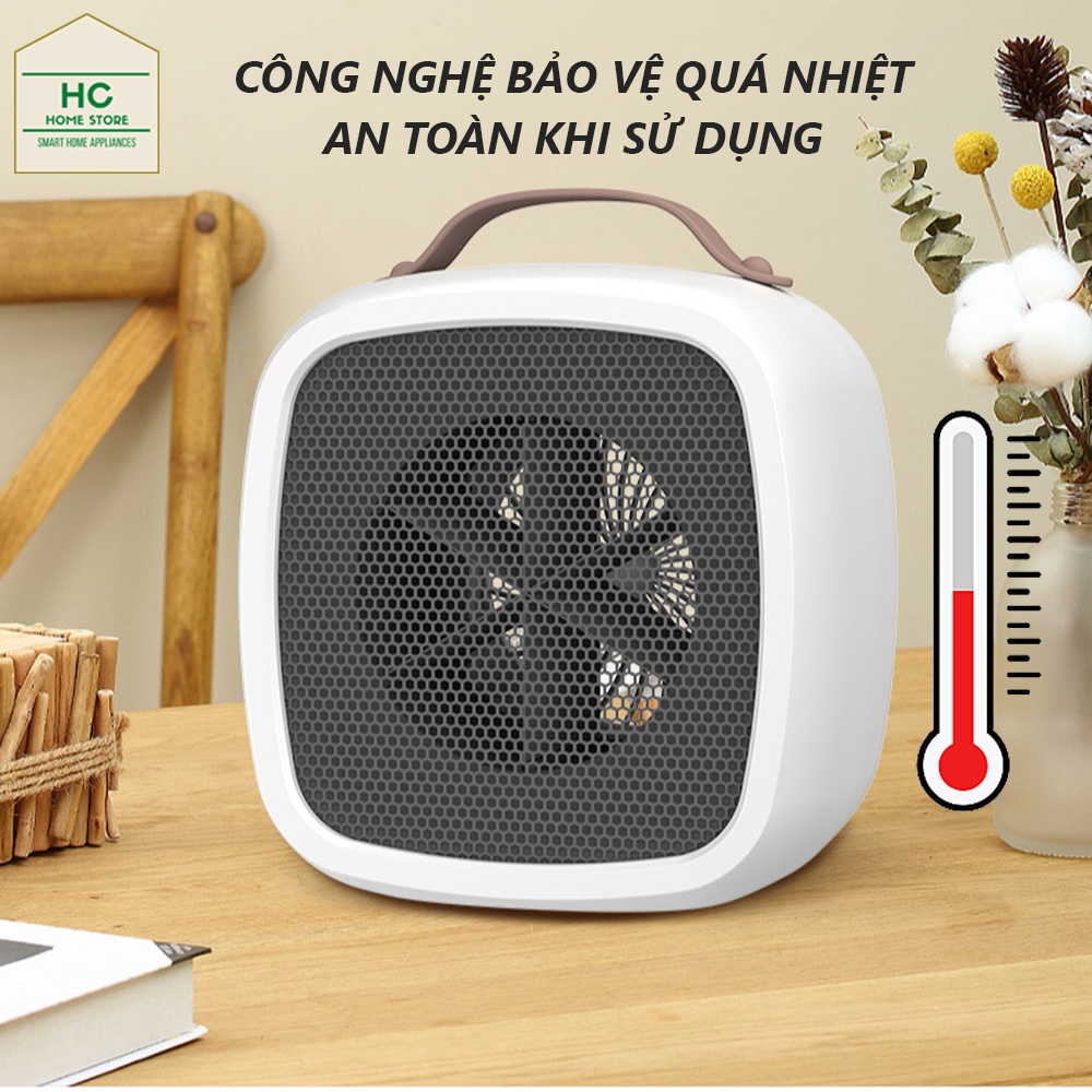 Máy sưởi ấm mini cầm tay 500W cho bé nóng nhanh, không phát sáng, không gây ồn, không gây bỏng