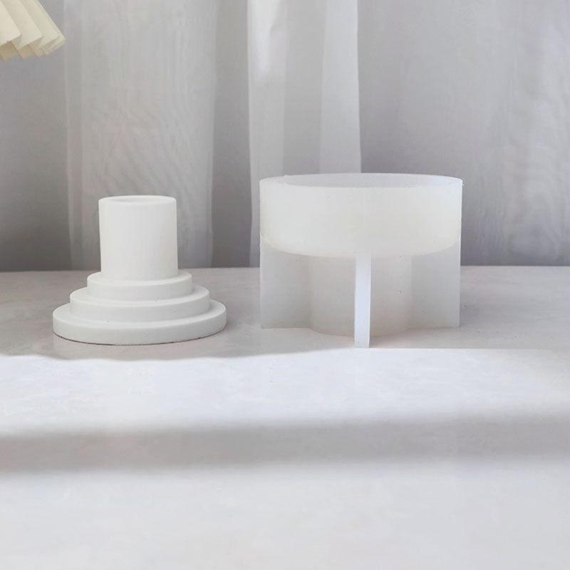 Khuôn Silicone Làm Đế Nến Hình Trụ DIY