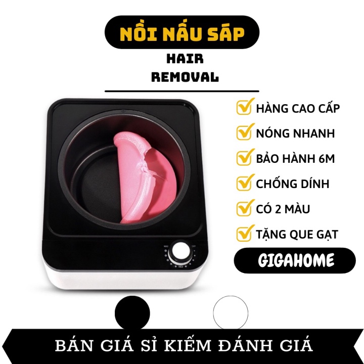 Nồi Nấu Sáp Cao Cấp Wax Hạt Đậu Chống Dính GIGAHOME Bộ Nồi Đun Sáp Nóng Chảy Wax Lông HAIR REMOVAL