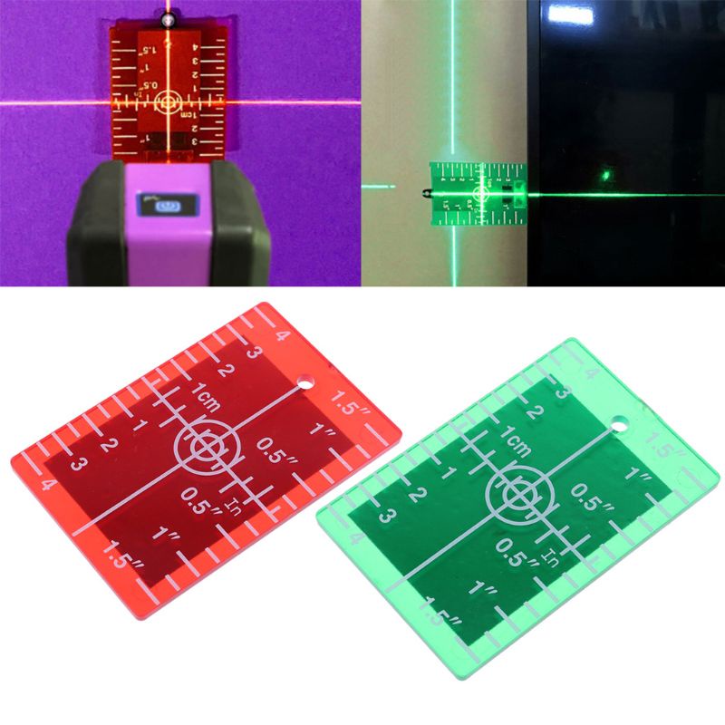Thẻ mục tiêu laser inch/cm màu xanh lá/đỏ chất lượng