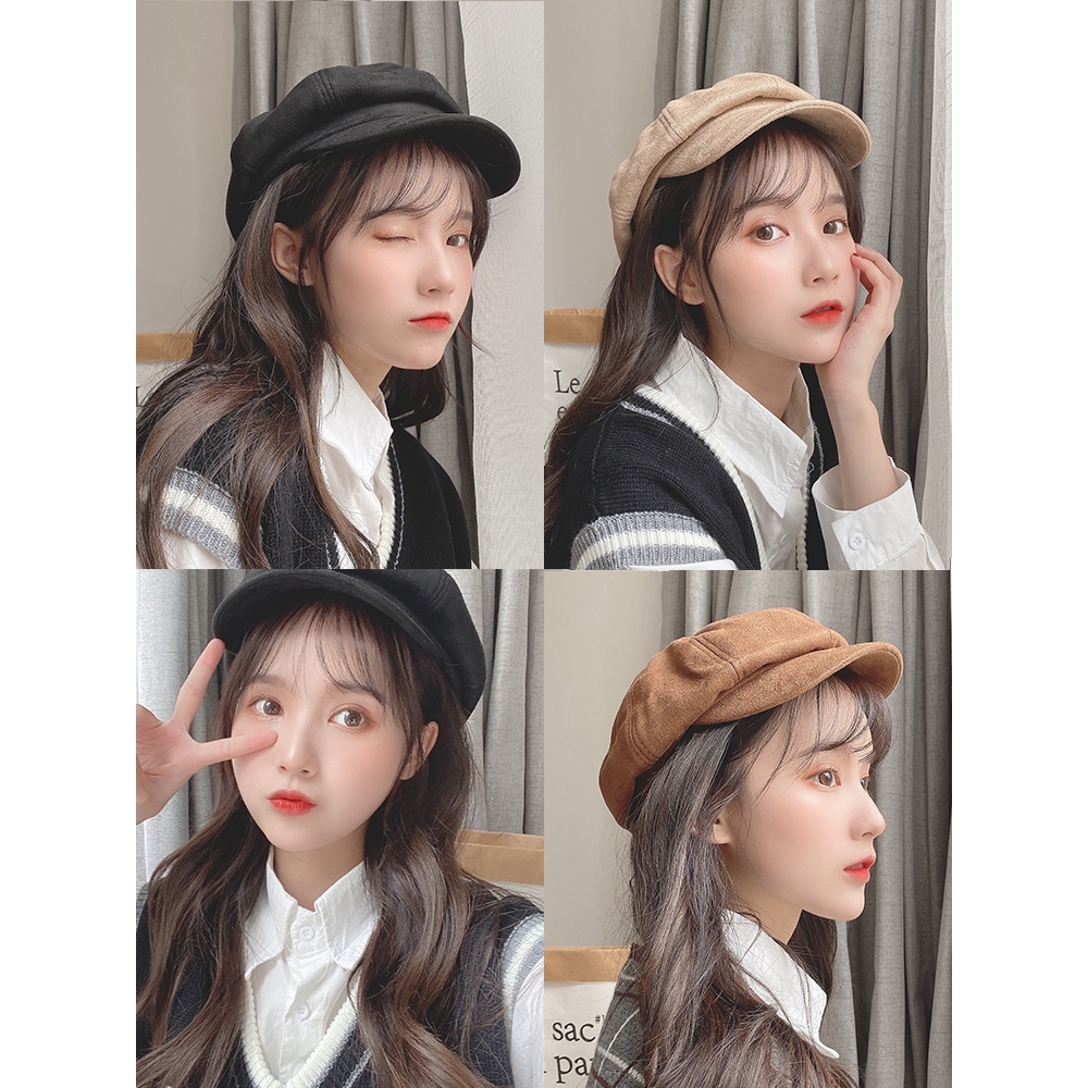 Mũ nồi hình bát giác phong cách retro thời trang thu đông cho nữ
