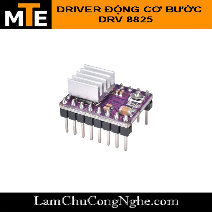 Mạch điều khiển động cơ bước DRV8825 Step driver (Có kèm tản nhiệt)