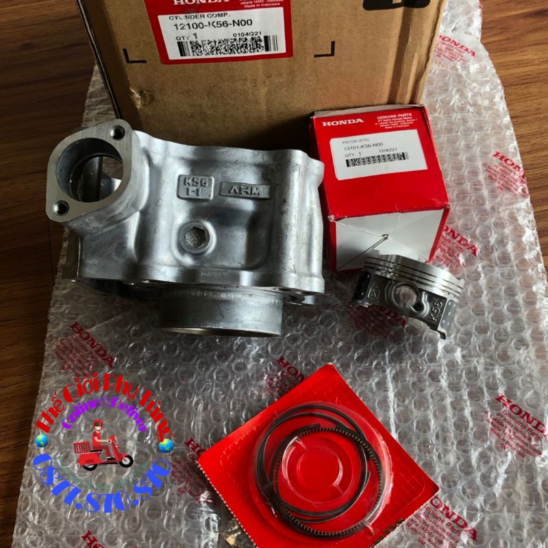 Bộ nòng - Piston bạc Sonic 150, Winner, Winner X zin mới - 12100-K56-N00