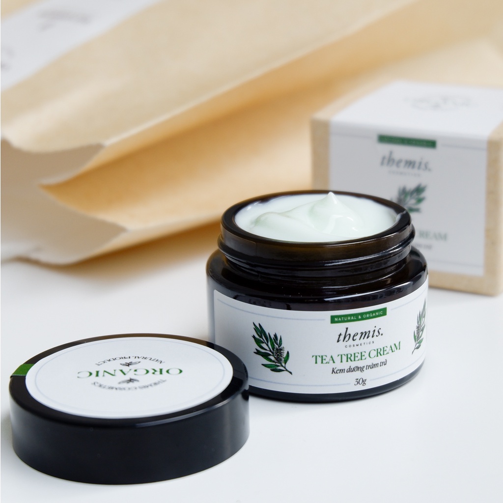 Kem dưỡng ẩm tràm trà cho da dầu mụn ẩn mụn bọc mụn trứng cá Themis Tea Tree Cream 30g