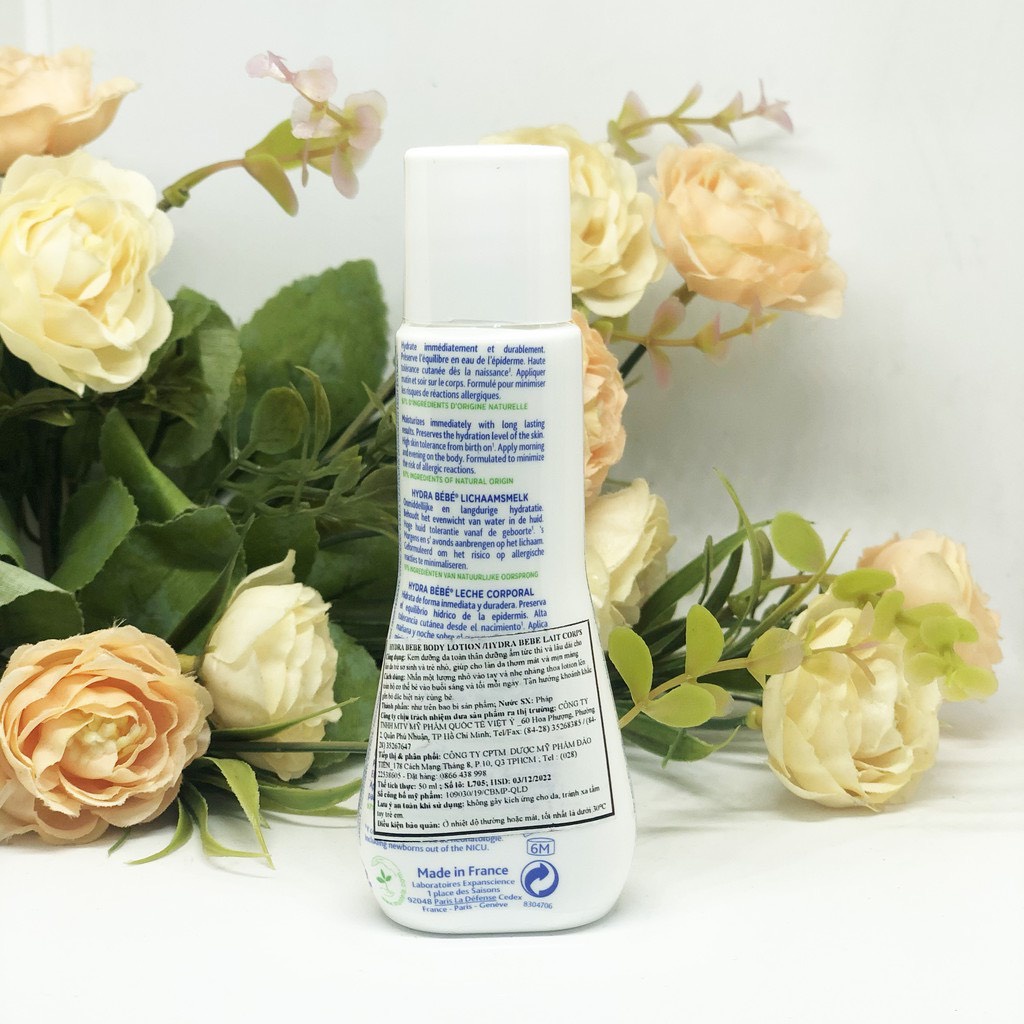 Sữa Dưỡng Ẩm Toàn Thân Cho Bé Mustela Hydra Bebe Body Lotion 50ml