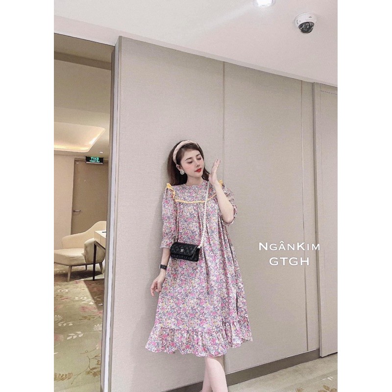 [Mã WASKT304 giảm 15% tối đa 30K đơn 99K] Đầm hoa dáng suông đuôi cá chất thô mềm mát🌸 5 màu ảnh thật