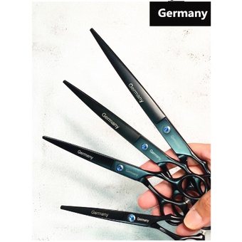 Kéo Cắt Tóc Chuyên Nghiệp Màu Đen Bằng Thép Không Gỉ 6 * 7 * 8 Inch