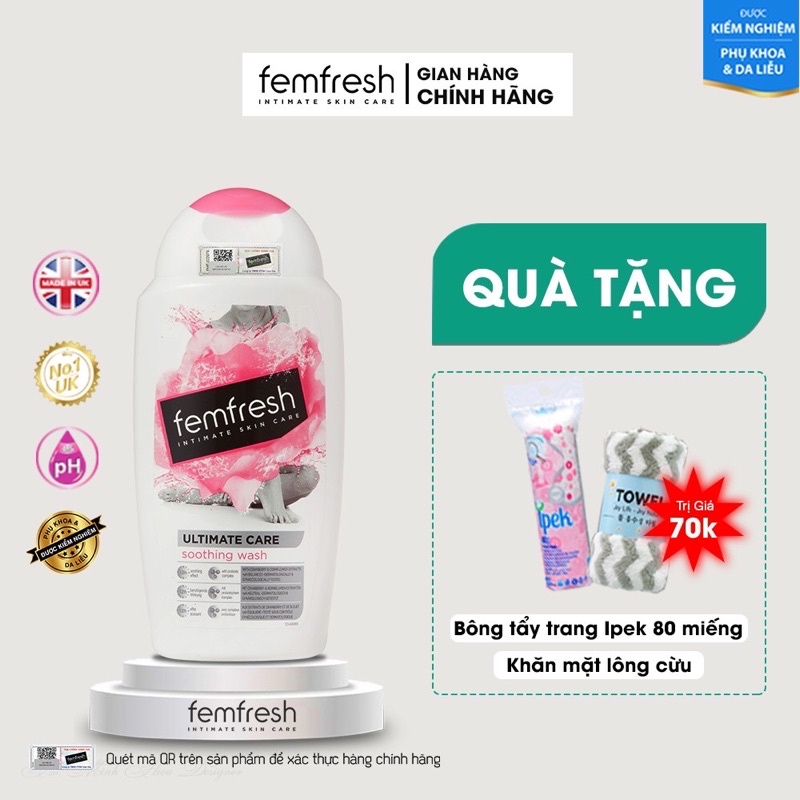 Dung dịch vệ sinh phụ nữ Femfesh Daily Intimate Wash 250ml[HÀNG NHẬP KHẨU]