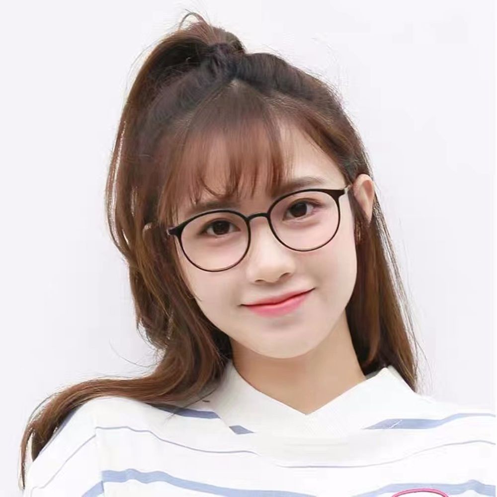 Mắt kính trong suốt chống ánh sáng xanh gọng bầu dục phong cách Hàn Quốc cổ điển thời trang dành cho nam và nữ