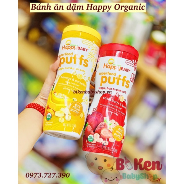 Bánh ăn dặm Happy Organic date 2021