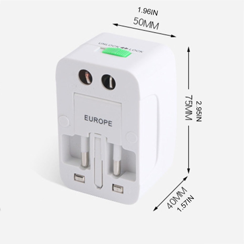 Phích Cắm Chuyển Đổi EU UK US AU 1000W Tiện Dụng Khi Đi Du Lịch