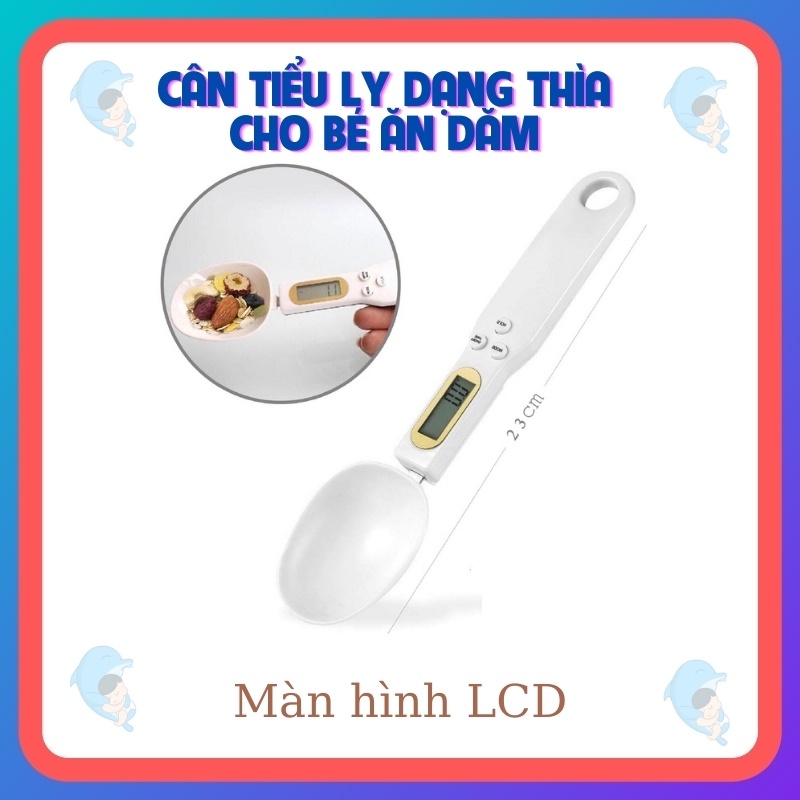 Cân tiểu ly điện tử dạng thìa/muỗng dùng để cân đo gia vị thức ăn dặm cho bé tiêu chuẩn 500/0,1g