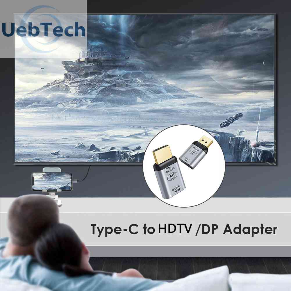 Đầu Chuyển Đổi Cổng USB Type C Sang HDMI DP 4K 60Hz Tiện Dụng