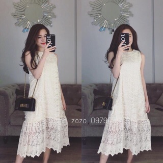 Váy ren dài cao cấp