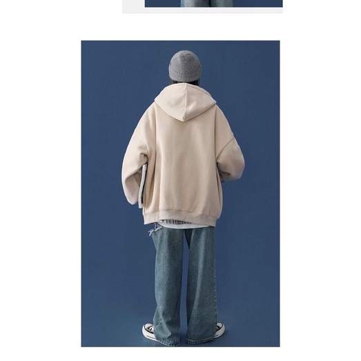 Áo Khoác Hoodie Nỉ Trơn Unisex  - Áo Có Mũ, Cài Cúc Hàng Thu Đông AH1