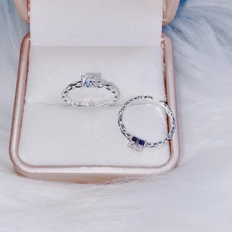 Nhẫn nữ bạc ta đính đá sán bóng sang chảnh - Vàng bạc Khải Khải