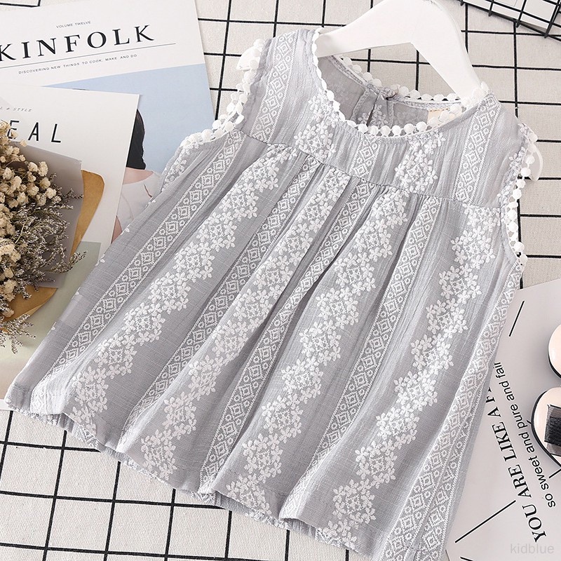 Áo Thun Ba Lỗ Bằng Cotton Màu Trơn In Họa Tiết Hoa Phong Cách Mới Dành Cho Nữ
