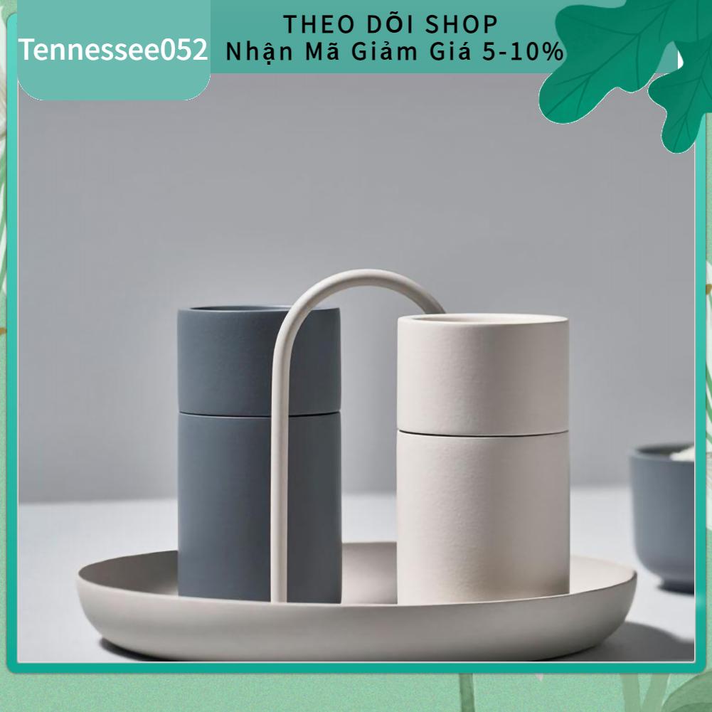 Khay Phục Vụ Hình Tròn Bằng Kim Loại Có Tay Cầm Tiện Dụng