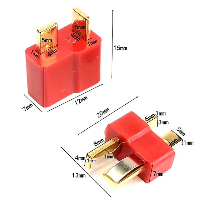 [HCM] - Jack cắm chữ T chịu tải 50A dùng đấu Pin Lipo | PDB | FC trong RC Quad Racing