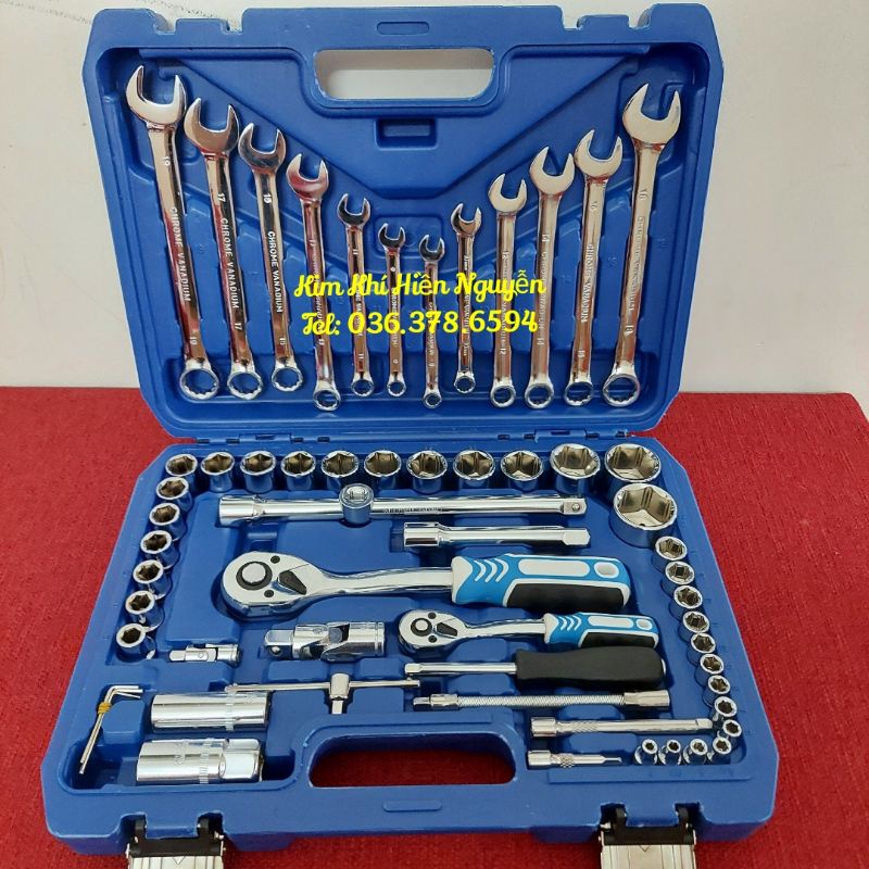 Bộ đồ nghề sữa chữa xe máy,oto 61 Chi Tiết của Hãng Goodking Đài Loan. Hàng chính hãng