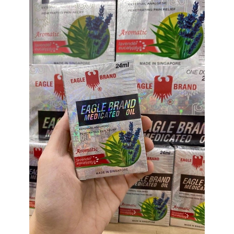 Dầu Gió Nước Xanh - Vàng Con Ó 2 Nắp Eagle Brand 24ml