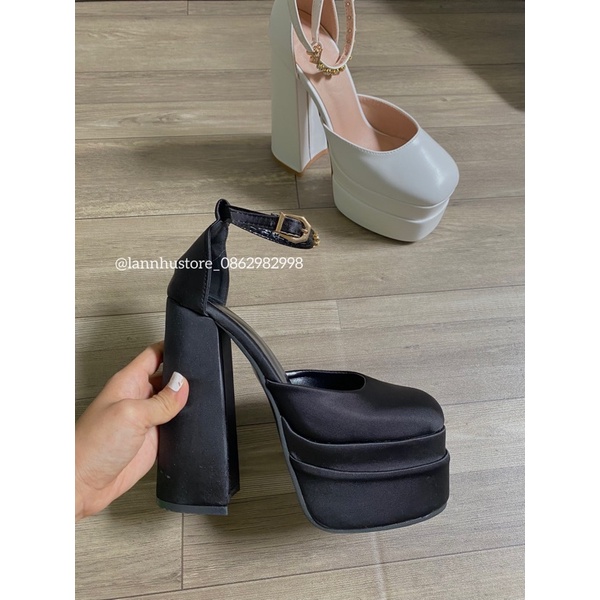 Giày cao gót bít mũi siêu cao đế 10cm HK04