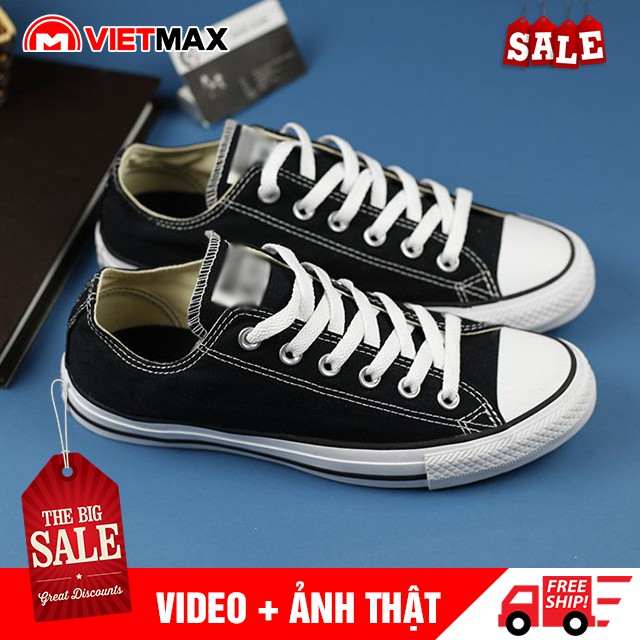 SALE Giày Thể Thao Classic Đen Trắng Thấp Cổ Nam Nữ
