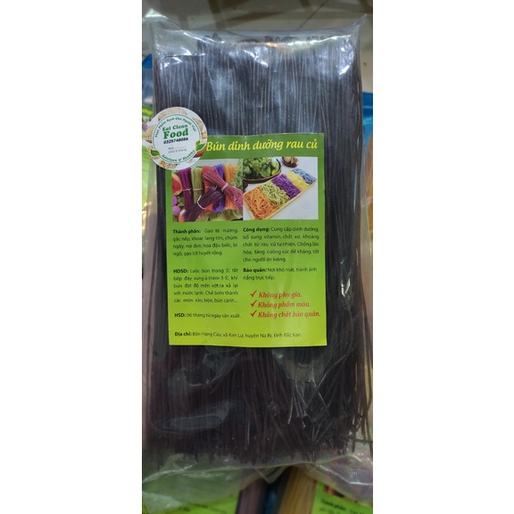 Bún ngũ sắc Eatclean Food chùm ngây/đậu biếc/ngô/gấc/khoai lang tím/gạo lứt ăn kiêng, giảm cân, healthy (500g)