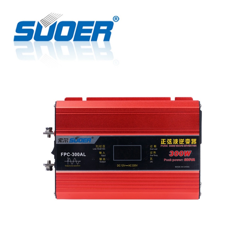 Bộ đổi điện sin chuẩn 300w 12v sang 220v có màn hình hiển thị - FPC-300AL Led