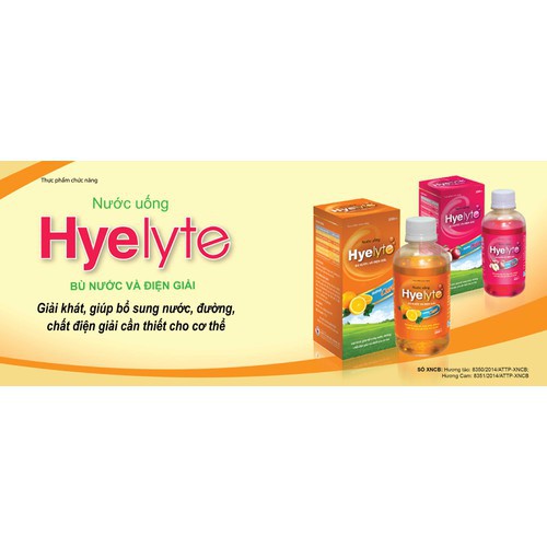 Nước uống Hyelyte 250ml hương táo - cam - dâu