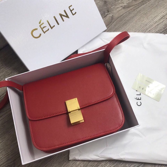 Túi Celine box khoá đồng