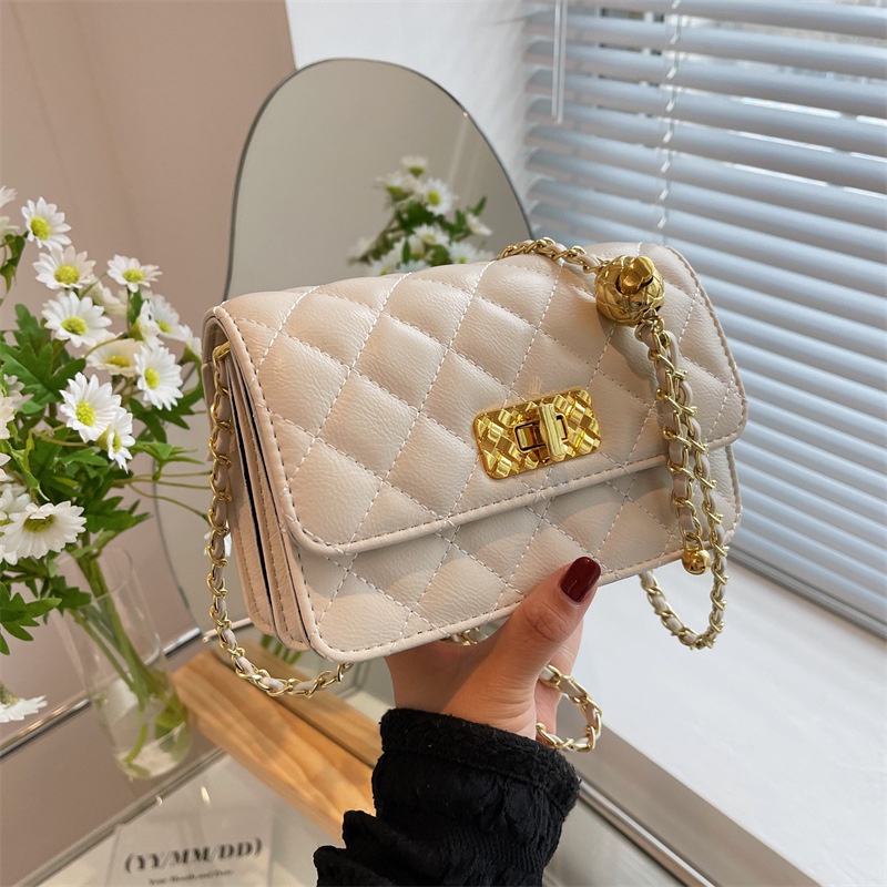 Faya -Túi xách chần ô đi tiệc khóa mạ ánh kim sang trọng T1160