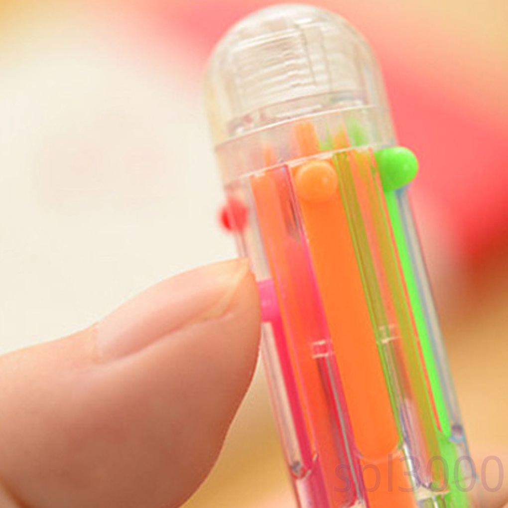 Bút bi 6 trong 1 nhiều màu sắc tiện lợi