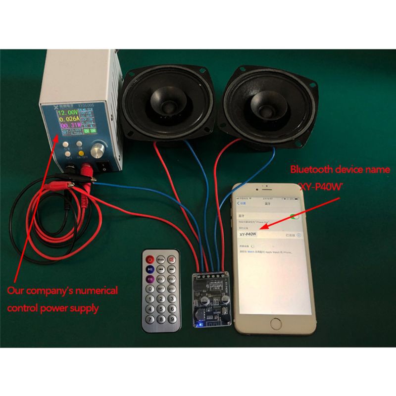 Bảng Mạch Khuếch Đại Âm Thanh Bluetooth Xy-P40W Kèm Remote Điều Khiển