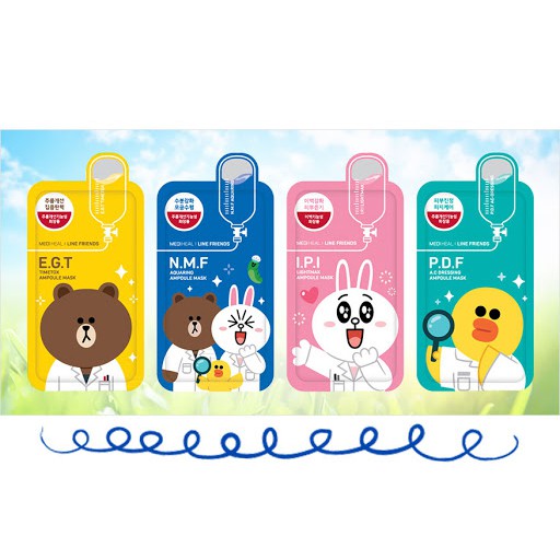 [CHÍNH HÃNG] Mặt nạ Mediheal Line Friends Gấu Thỏ Vịt Hàn Quốc