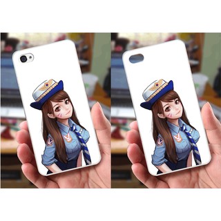 Ốp lưng iPhone 4 / 4S (dẻo viền trắng trong) - Hình Cô Gái Xinh