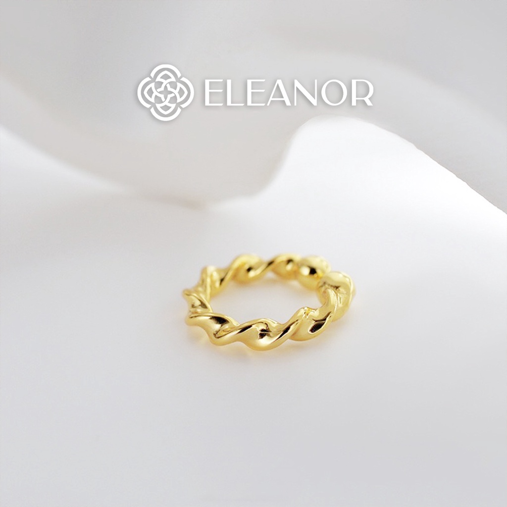 Bông tai nữ ngọc trai nhân tạo Eleanor Accessories viền cong phụ kiện trang sức dễ chuôi bạc 925 xinh xắn