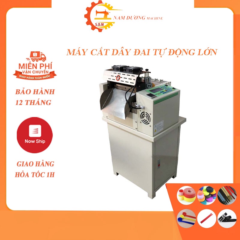 Máy cắt nhãn mác  dây viền  tự động cắt dây đai đa năng lớn dao cắt rộng 25 cm ( bảo hành 12 tháng )