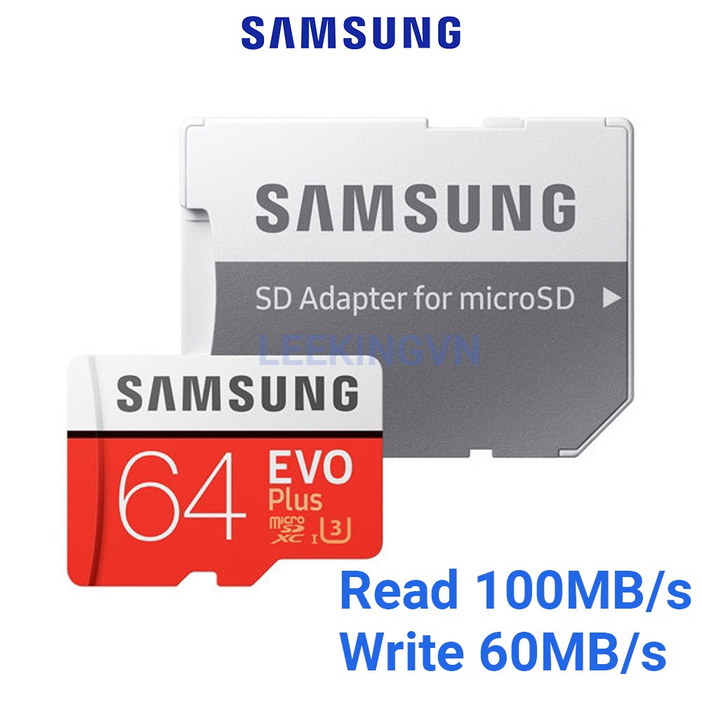 Thẻ Nhớ MicroSDXC Samsung 64GB U3 Class 10 Evo Plus - Hàng Chính Hãng