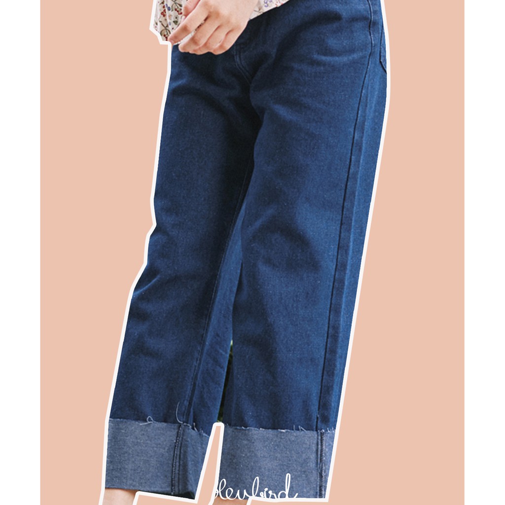 BLEUBIRD Rewind Jeans quần bò gập gấu