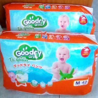 Combo 2 gói bỉm/tã quần Goodry M42/L38/XL34/XXL30.