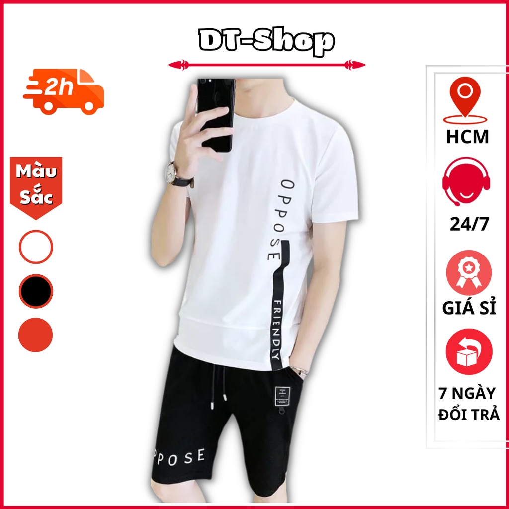 Bộ đồ nam hè OPPO dáng đứng chất thun thoáng mát